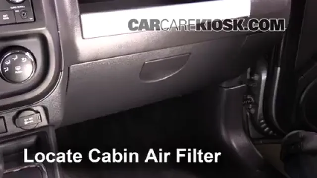 2015 Jeep Compass Sport 2.0L 4 Cyl. Filtro de aire (interior) Cambio